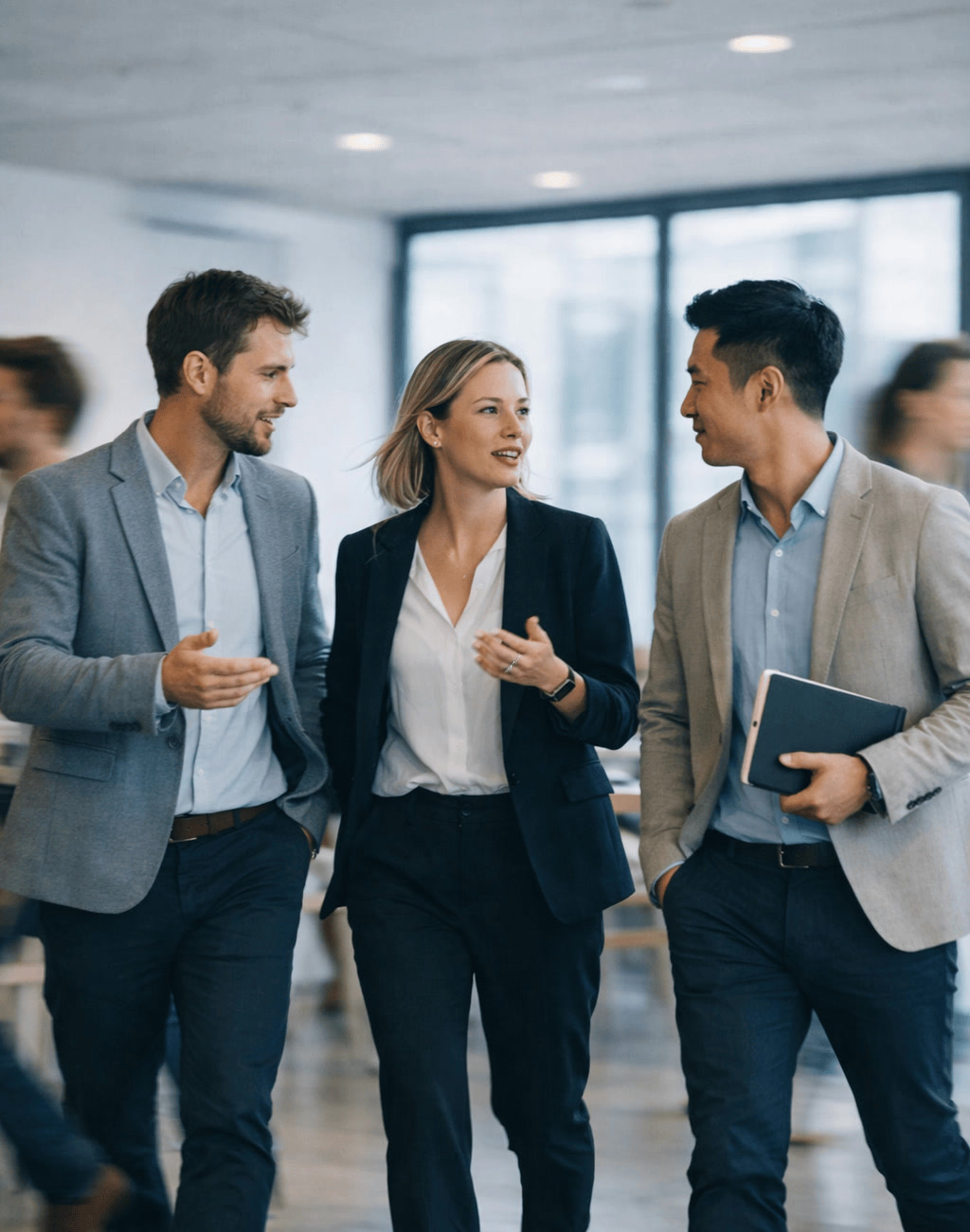 Hospitality Startup Founders Walking in Coworking Space